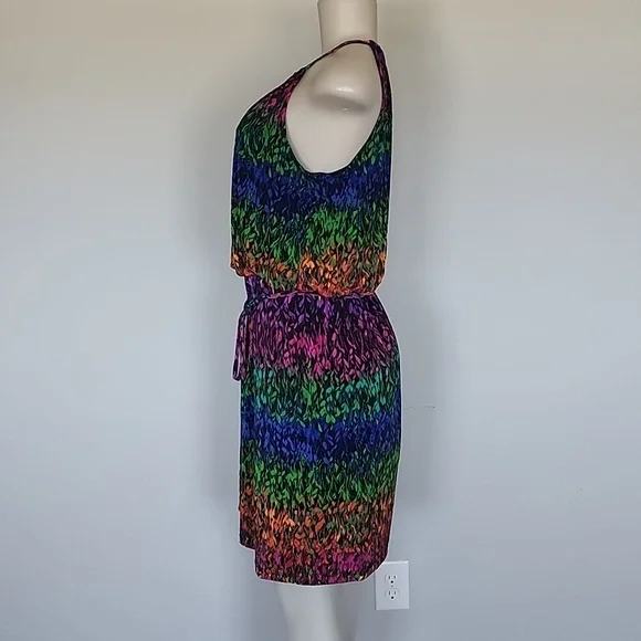 London Times sleeveless colorful floral dress-8 - Picture 2 of 6